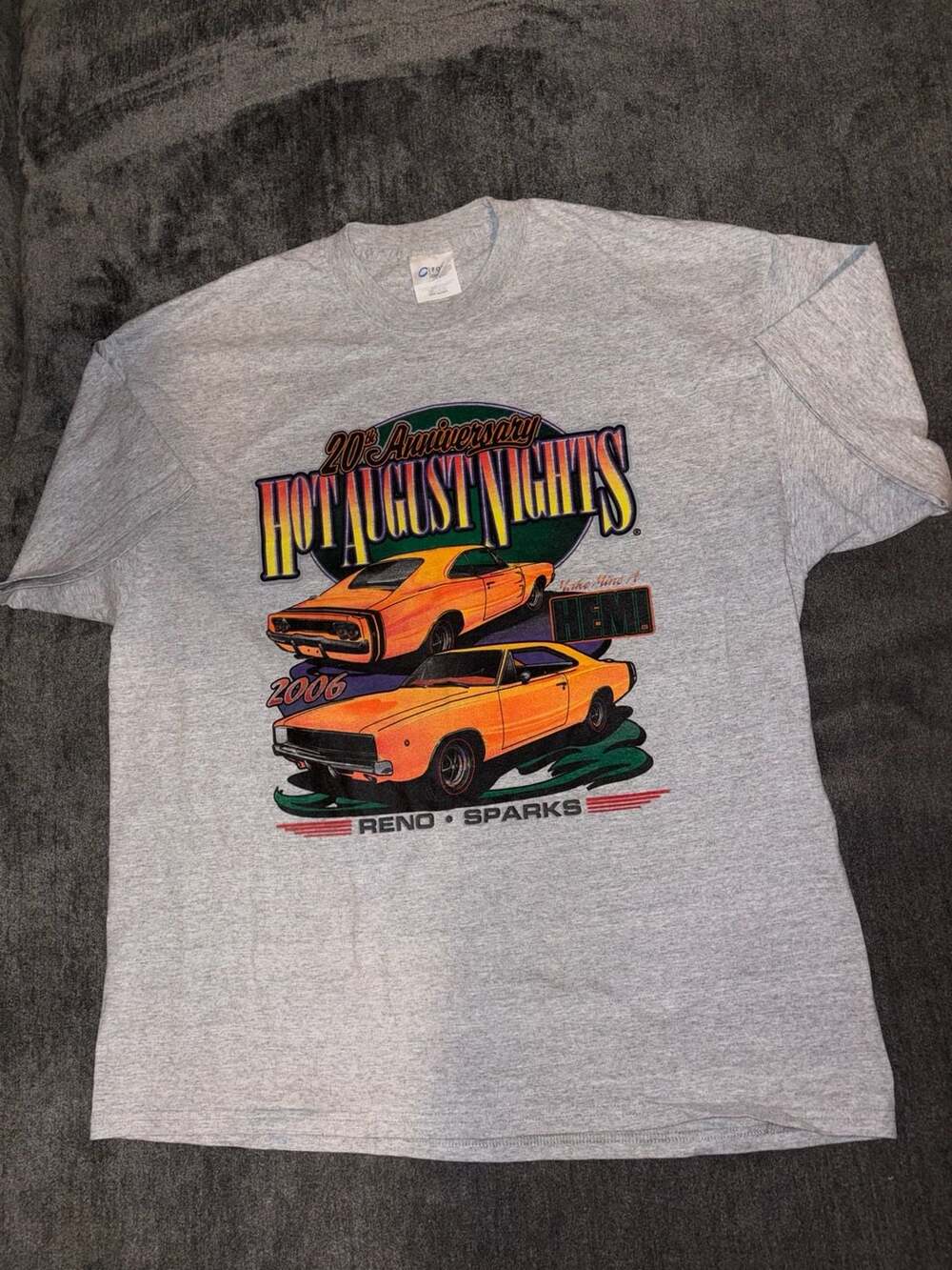 Port & Company Hot August Nights 2006 T-Shirt Size XL Gray Muscle Car